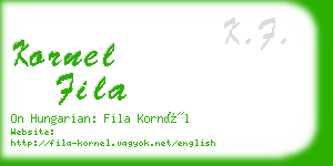 kornel fila business card